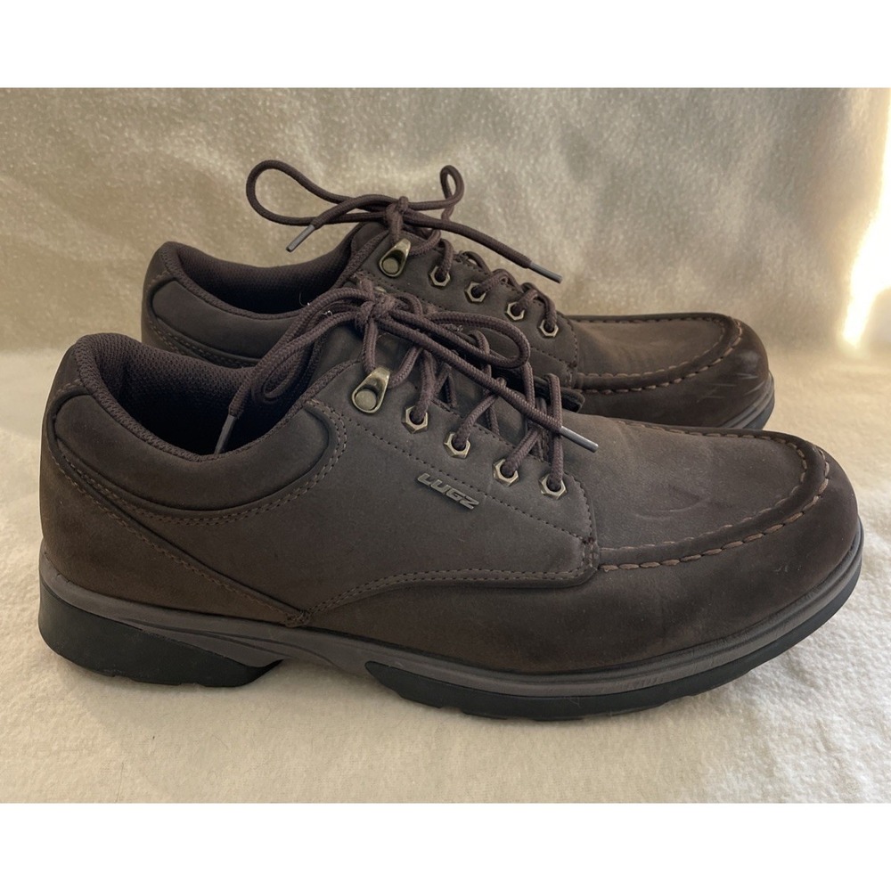 Lugz Men's Slip Resistant Oxford Shoes Brown Size 10.5 Flexastride Memory Foam